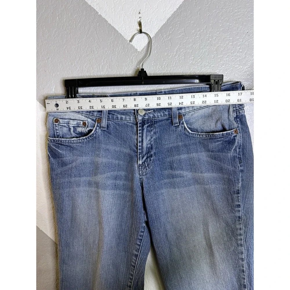 Lucky Brand Blue Jeans 12/31 Mid Rise Gene Montesano Classic Rider Sugar Crop - Picture 5 of 12